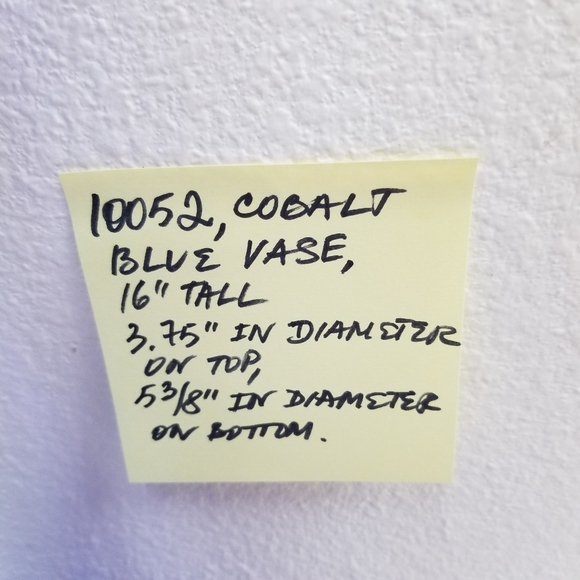 10052 New Rare Murano Cobal Blue 16" Vase, Italia Collection, hand made in Italy - Picture 11 of 13